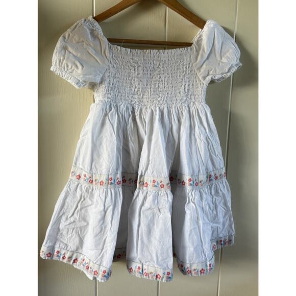 Rachel Zoe Mommy SZ 12 And Me SZ 8 White Smocked Tiered Maxi Dress - Picture 15 of 16